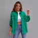 Women's Distressed Denim Jacket Oversized Long Sleeve Casual Shirt Coat In Solid Colors_ecoleips.com