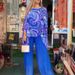Summer New Women's Chiffon Suit Casual Round Neck Printed Two Piece Independent Station Color Block Design_ecoleips.com