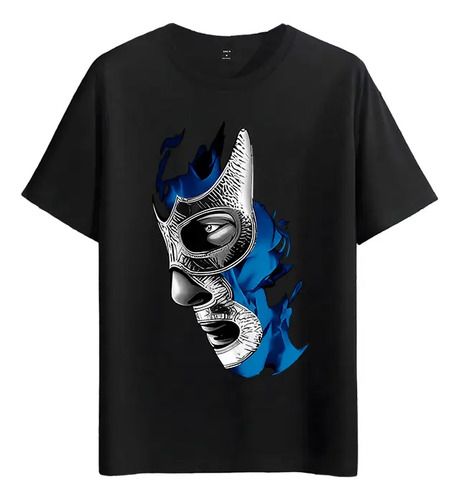 Women's T-Shirts Tshirt Muscle Freaks Lucha Libre Mask Style Blue Silver_ecoleips.com