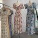 Omalai V-neck Ruffled Waist-cinching Floral Print Dress, Fashionable Summer Women's Vacation Stunning Long Dress 3548_ecoleips.com