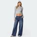 Low-Rise Striped Wide-Leg Jeans For Women – Vintage Distressed Denim Pants With Retro 90s Street Style (Blue Washed)_ecoleips.com