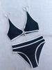 Women's Clothing Sexy Halter Neck Bikini Top Swimwear Vacation Polyester Regular Fit_ecoleips.com
