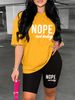 Summer Women's Casual Fashion Letter Print Loose T-shirt+shorts Two-piece Sportswear Suitable For Daily Wear-87_ecoleips.com