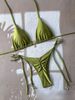 Women's Clothing Solid Color Tie Waist Halter Neck Two Piece Bikini Resort Style Sexy Vacation Swimsuit_ecoleips.com