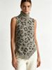 Ribbed Leopard Knit Vest, Lightweight Breathable Tank Top_ecoleips.com