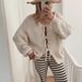 Women's Clothing Elegant V-Neck Tie-Front Knit Cardigan Soft Stylish Long Sleeve Open Front Sweater Lightweight & Versatile For Office & Casual Wear_ecoleips.com