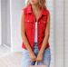 Women's Clothing New Color Denim Vest Sleeveless Waistcoat Jacket Top_ecoleips.com