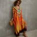Women's Rayon Printed Beach Cover-Up Dress – Lightweight Loose Fit Swimwear Cover-Up, Bikini Wrap, Sun Protection Long Dress, One Size Fits Most_ecoleips.com