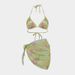 Women's Clothing Printed Bikini Three Piece Set Gauze Skirt Split Sexy Holiday Bikini Swimsuit_ecoleips.com