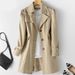 2026 New Wom's Trch Coat, Mid-Lgth Slim Fit Korean Style Jacket, Spring And Autumn Plus Size Versatile Top For_ecoleips.com