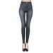 Stretch-Knit Denim-Look Leggings – High-Waisted Yoga Pants With Faux Pockets (Gray/Black/Blue, S-5XL)_ecoleips.com