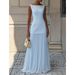 Elegant Patchwork Pleated Skirt Sets Women Sleeveless Crew Neck Top & Loose Skirt Female 2025 Ladies Evening Party 2 Piece Set_ecoleips.com