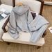 Women's Clothing Women Autumn and Winter Thin Hooded Cardigan Sports Two piece Suit Large Size Women's Suit_ecoleips.com