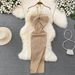 Women's Clothing Temperament Halter Neck Hollow Tight Slimming Backless Sleeveless Mid Length Slit Hip Covering Knitted Bottoming Dress_ecoleips.com