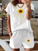 Women’s 2 Piece Outfit Set – Oversized Graphic T-Shirt And Biker Shorts Matching Set, Casual Summer Lounge Tracksuit For Daily Wear-356_ecoleips.com
