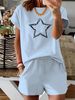 Women’s 2 Piece Outfit Set – Oversized Graphic T-Shirt And Biker Shorts Matching Set, Casual Summer Lounge Tracksuit For Daily Wear-337_ecoleips.com