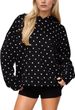 Women's Polka Dot Print Hooded Sweatshirt | Loose Casual Pullover_ecoleips.com