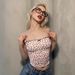 Women's Floral Print Halter Neck Camisole Sexy Tight Fitting Short Top For Spring Summer Autumn_ecoleips.com