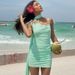 European And American Style Hot-Selling Women's 2025 Autumn Winter New Fashion Sexy Ruched Bodycon Strap Solid Color_ecoleips.com