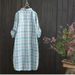 Long-Sleeved Checkered Shirt For Women, Mid-Length, Stylish And Slimming, Loose-Fitting Cardigan, Sun-Protective Coat, A_ecoleips.com