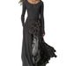 Women's Clothing Women's Long Sleeved Printed Maxi Dress Fashion Casual Elegant Gown For Formal & Casual For Women_ecoleips.com
