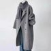 Double-sided Cashmere Coat, New Black And Gray Loose Medium And Long High-end Woolen Coat._ecoleips.com