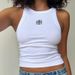 2025 New Fashion Y2K Spring And Summer Pattern Embroidery Slim Fit Personality Female Thread Pullover Vest_ecoleips.com