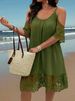 Plus-Size Simple Elegant Versatile Lace Women's Dress_ecoleips.com
