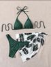 Women's 3-Piece Tie-Dye Bikini Set Bohemian Print Swimsuit with Cover-Up for Beach And Pool_ecoleips.com
