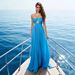Women's Solid Color Strapless Pleated Sleeveless Halter Neck Mini Dress_ecoleips.com