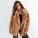 Trendy Winter Faux Fur Collar Jacket – Oversized Long Sleeve Coat, Polyester Blend, Streetwear Chic (S-3XL, 8 Colors)_ecoleips.com
