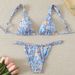 Women's Clothing new floral lace up bikini swimsuit women's three point bikini beach hot spring swimsuit_ecoleips.com