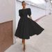 New Spring Summer Solid Color Slim Fit Women's Dress Fashion Sexy Hem Short Sleeve Midi Skirt_ecoleips.com