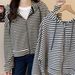 European American Style Real Shot Pique Cotton Short Striped Plus-size Sweatshirt Cardigan Jacket For Women, Spring And_ecoleips.com