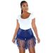 Women's Clothing Jeans Spot Tassel Denim Shorts_ecoleips.com