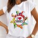 New Women's Base Shirt With Letter Print, New Urban Girl's Regular Shoulder Short-sleeve T-shirt_ecoleips.com