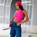 Women's Clothing Short Black Camisole Vest Sleeveless Trendy Summer Top Thin Polyester Bottoming Trend Internet Celebrity Style Small Size_ecoleips.com