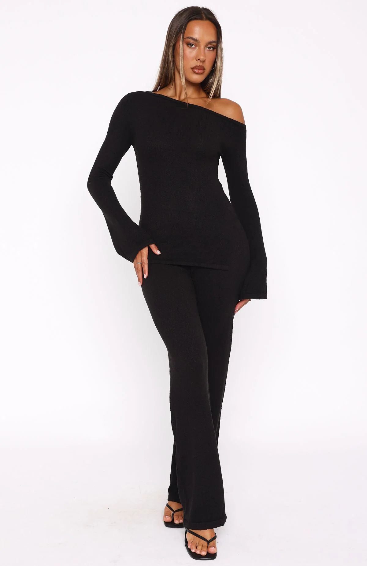 New Sexy Spice Girls Casual Ladies Suit Solid Color Long Sleeve Slim Top Elastic Pants Two-piece Set_ecoleips.com