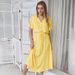 European And American Cross-Border 2025 Summer New Long V-Neck Elegant Fresh Button Tie Polka Dot Dress_ecoleips.com