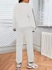 Women's Casual Sportswear Set Letter Print Crew Neck Sweatshirt And Trousers Trendy European American Style 9019 Print New_ecoleips.com