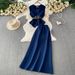 Elegant Sleeveless Vest & Maxi Dress Two-Piece Set, Wrap-Waist Design For Office To Date Night, Chic V-Neck Jumper And Long Skirt Coordinated Outfit_ecoleips.com