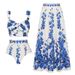 Women's Clothing Bikini New Style Small Fresh Floral Beach Vacation High Waist Split Swimsuit Female_ecoleips.com