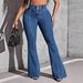 European American Foreign Trade Cross-border Women's New Spring Autumn Front And Back Spliced High-waisted Slimming_ecoleips.com