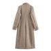 Temperament Woolen Plaid Jacket Long Coat_ecoleips.com