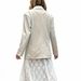 Women's Minimalist Single-Button Blazer - Long Sleeve Tailored Jacket In Cream White, Straight Cut Office Wear With Notch Lapel For Business Casual_ecoleips.com