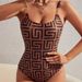 Women's Clothing new retro style printed slim sexy one piece swimsuit for women bikini_ecoleips.com