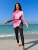 Women's Clothing Muslim Gradient Swimsuit Diving Suit Women's Tight Long-Sleeved Three-Piece Swimsuit For Formal & Casual_ecoleips.com