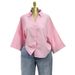 Women's Loose Fit Striped Collar Shirt Top - Sweet & Fashionable Casual Blouse For Autumn_ecoleips.com