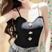2023 Summer New High-End Chic Knitted Strapless Tank For Outerwear, Sleeveless Short Top With Beautiful Back Design_ecoleips.com