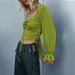 Voya 2026 Autumn/Winter European And American Fashion New Sexy Hollow Out Puff Long Sleeve Ultra-Short Women's T-Shirt With_ecoleips.com